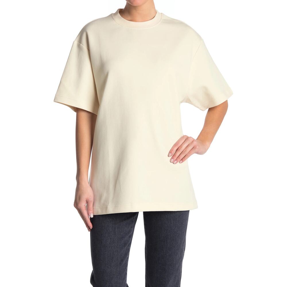 New Samsoe Samsoe Lionelle Solid T-Shirt in Eggnog Women's Size M